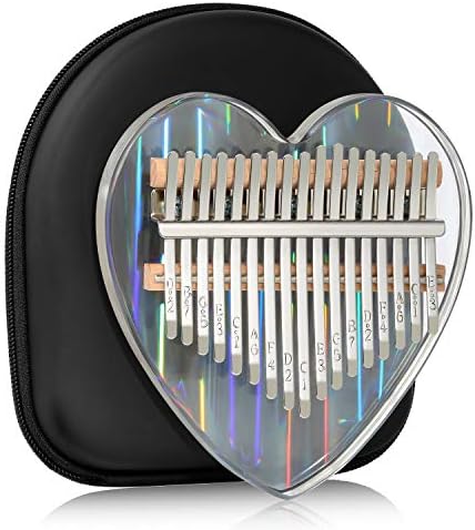 Kalimba Thumb Piano 17 Keys Musical Instruments, Mbira Finger Piano Gifts with Tune Hammer and Study Instruction for Kids and Adults Beginners