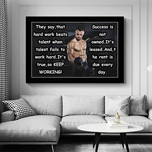Lirong Keep Working Success Motivational Inspirational Posters Home Decor Wall Art Print For Gym Motivational Quotes Poster Printing 12X18Inch(30X45Cm) #TOP2