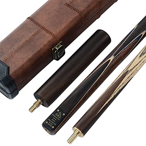 CUESOUL Klassisches Handgefertigtes 57 Zoll 18 Unzen 3/4-Snookerqueue mit Rosenholz-Griffstück und Kunstleder-Etui - 9,5 mm Spitze Snookerqueue-Set(CSSC010)