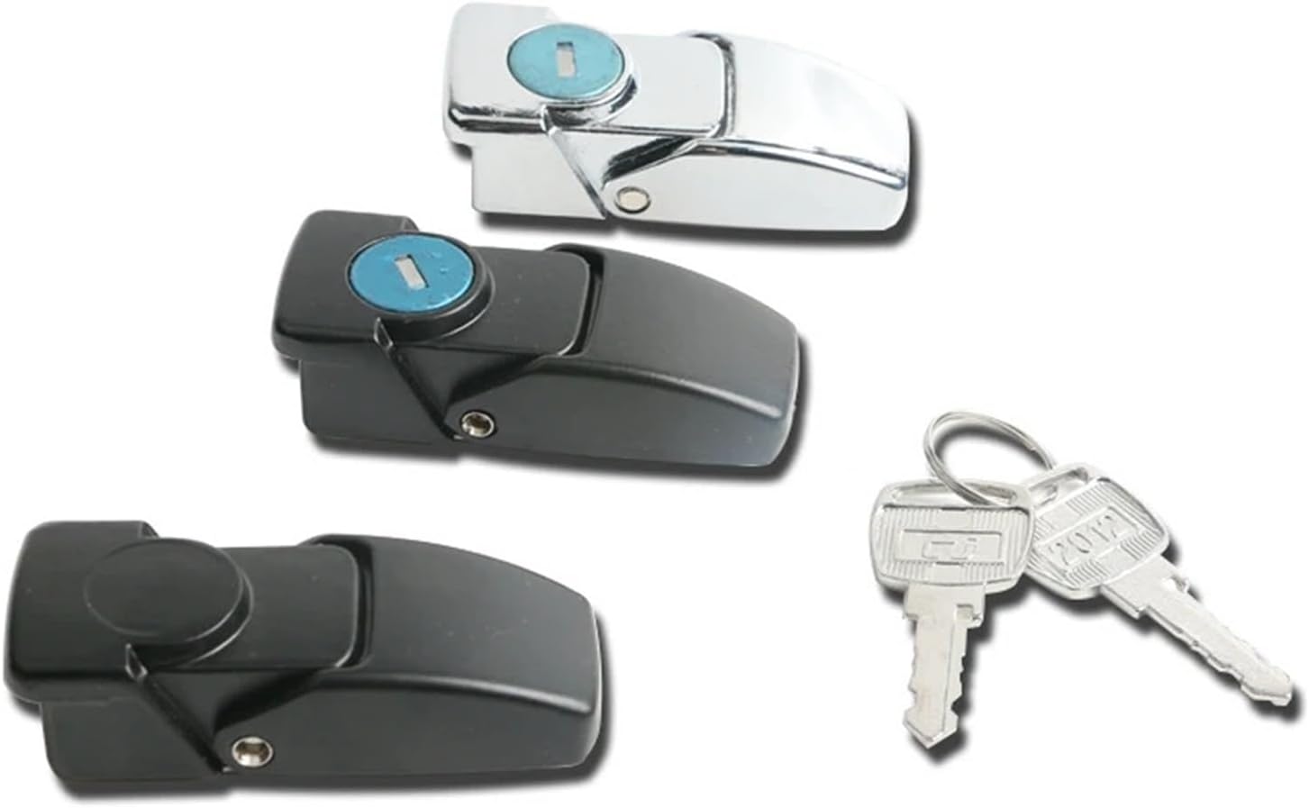 Large Size Zinc Alloy Cabinet Black Coated Hasp Toggle Lock +Keys 4Set(4set-Black-no Key-2)