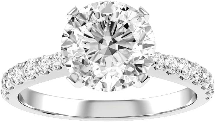1-3 Carat (ctw) Moissanite Engagement Rings for Women 10K/14k/18K Gold Ring Platinum Plated Silver Princess Moissanite Rings
