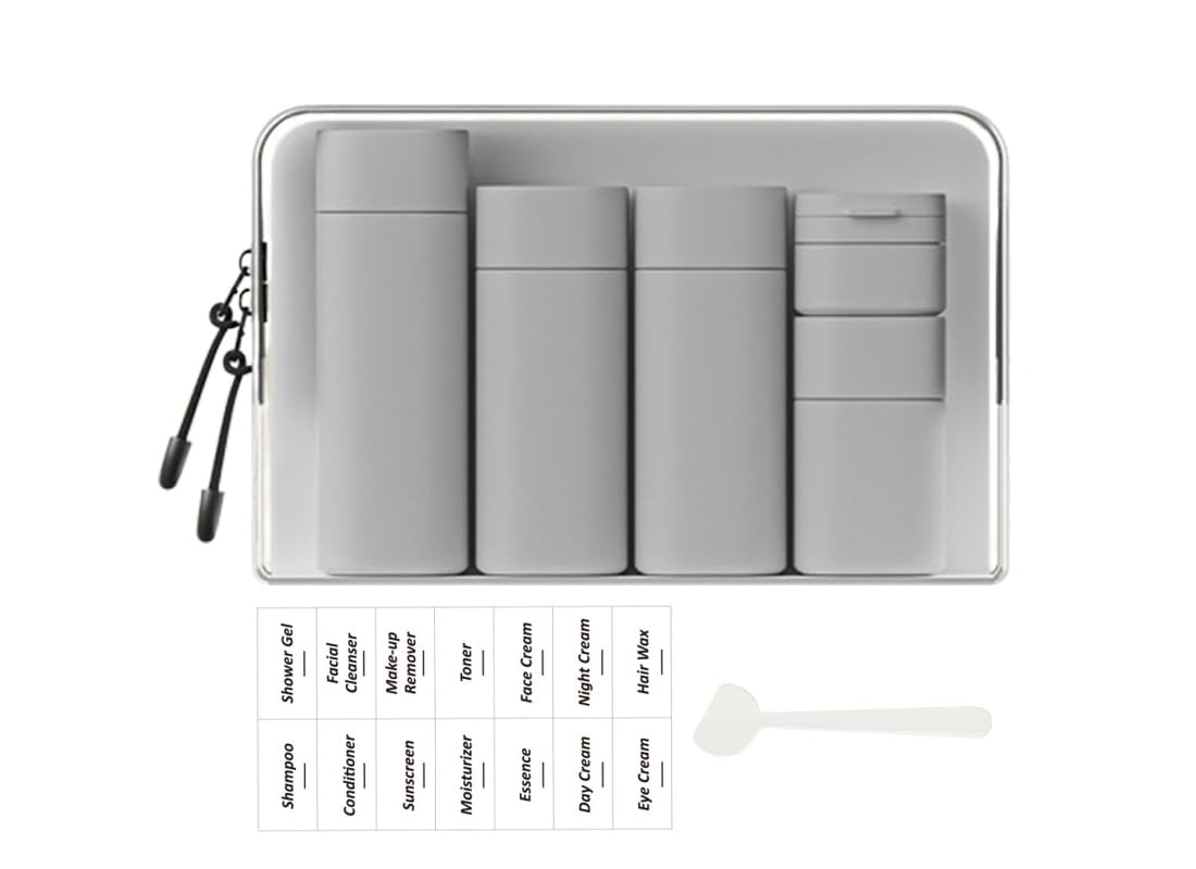 Sprigold 5 Pack Brief and Fashion Travel Bottles TSA Approved
