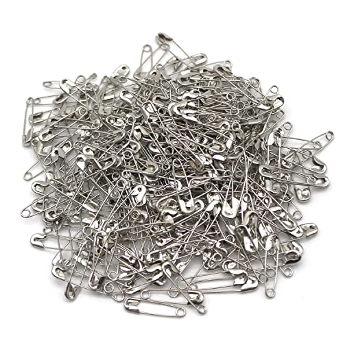 500PCS Safety Pins, 0.75Inch/19mm Small Safety pins, Rust Resistant Nickel Plated Steel Set for Crafting, Sewing, Rimming Fastening Clip Button for Garment Hang Tag (Silver) - Thumbnail 3