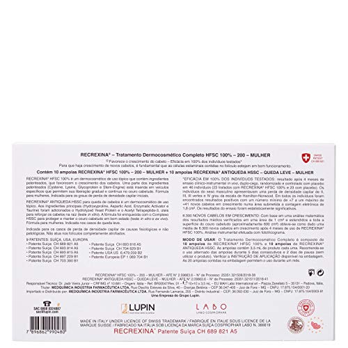Recrexina 200 Mulher Tratamento Completo 10 Ampolas Recrexina Hfsc 100% + 10 Ampolas Recrexina Antiq