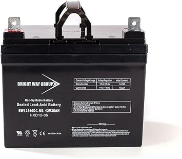 Bright Way Replacement Battery for Invacare Pronto M50 & M51 Patriot 12V 35Ah NB Wheelchair Battery