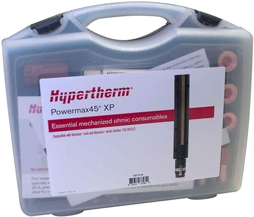 Hypertherm 851512 Kit de Consumibles, Powermax45 XP Essential Mecanizado Ohmio, 45 A, Corte