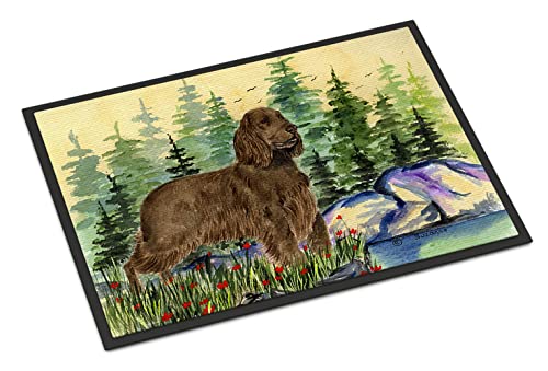 Caroline's Treasures SS8131JMAT Field Spaniel Doormat 24x36 Front Door Mat Indoor Outdoor Rugs for Entryway, Non Slip Washable Low Pile, 24H X 36W
