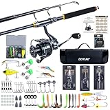 Goture Fishing Rod and Reel Combos-Telescopic Fishing Pole Spinning Reel Lures Set with Carrier Bag,Telescopic Rod Kit for Starter Travel Saltwater Freshwater Fishermen, Gear Gifts for Men