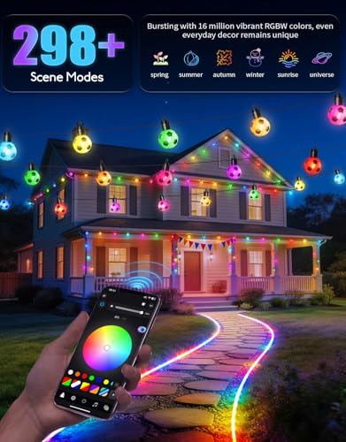 RainbowShow World Cup 2026 Soccer, Smart Outdoor String Lights — view 4