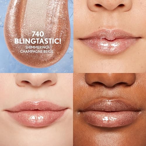 Covergirl Clean Fresh Yummy Plumper Lip Gloss, 740 Blingtastic, Shiny, Vegan Formula, Easy to Apply, Minty Flavor, 0.33oz - image 3