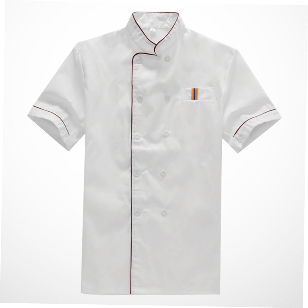 Ipetboom Unisex Short Sleeve Chef Jacket White Catering Shirt for Restaurant Bakery Casual Loose Clothing Easy to Wash Oil for Kitchen Professionals