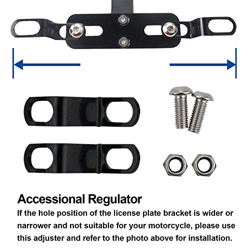 Mdpromcp Motorcycle License Plate Universal Adjustable Fender Eliminator Kit With 4 Turn Signals #TOP5