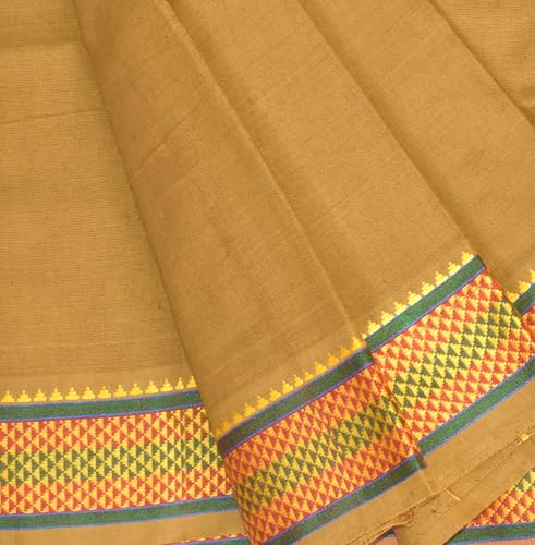 Image of TUNI MANI Men's Panchakacham Dhoti with Angavasthram with Zari Border, Cotton, Size: 9 X 5 (4.0mtr Dhoti, 2.25mtr Towel)