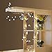 YMing Curtain Lights Indoor Outdoor, 8.3ft 8 Modes 72 Led Globe String Lights Plug in, Window Lights for Patio Garden Wedding Party Bookshelf, Christmas Decorations, Warm White