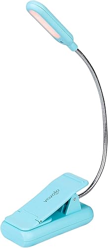 Miniatura 9 de VAVOFO - Luz de lectura recargable para libros, bloqueo de luz azul, luz de lectura con clip de 1600K ámbar, luz para libros de 7 LEDs para niños