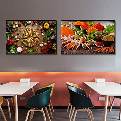Cuisine Décoration Affiches KEBIA tableau épices et poivrons pour mur de salle à manger
