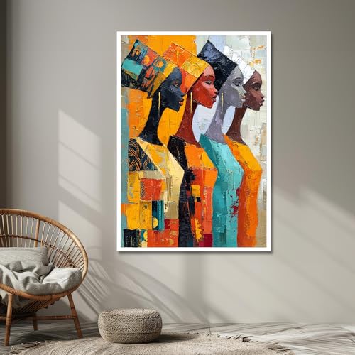 Tableau femmes africaines 50 x 75 cm pour réchauffer vos murs nus