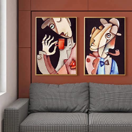 Affiche Picasso figure abstraite toile 60x80 cm sans cadre pour salon