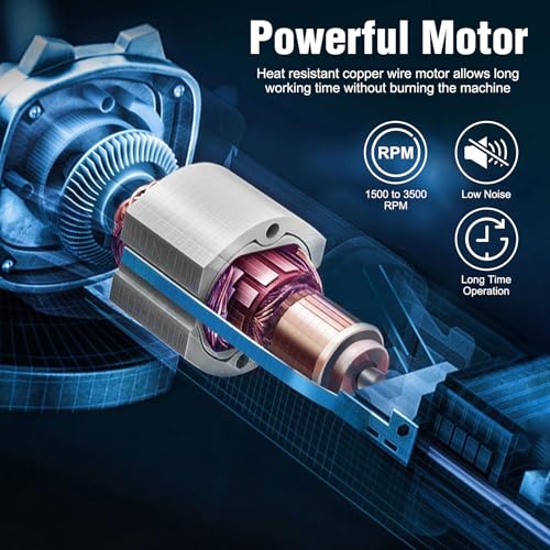 image for ANALIM Buffer Polisher Waxer with Detachable Handle, Sandpapers, Spong