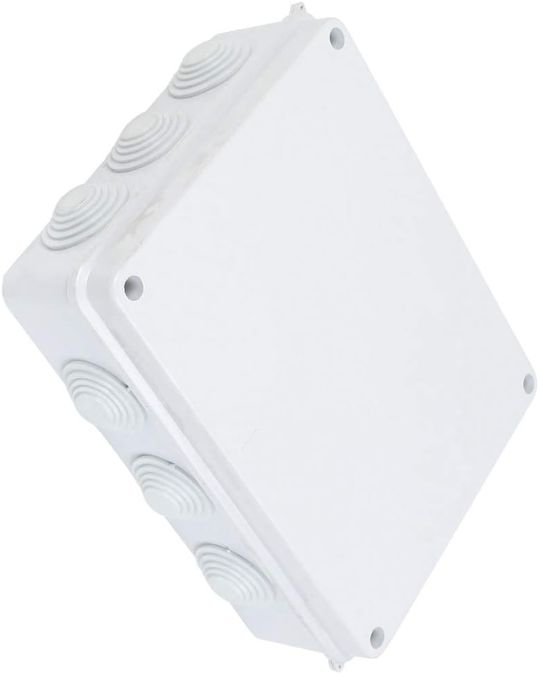 White ABS Electrical Boxes, Conduit & Fittings IP65 12 Holes Waterproof Enclosure Junction Electrical Boxes Box 255x200x80mm