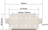 Vista 5 de 2 piezas niquelado Humbucker guitarra Pickup marco base 50/2.047 in patas cortas