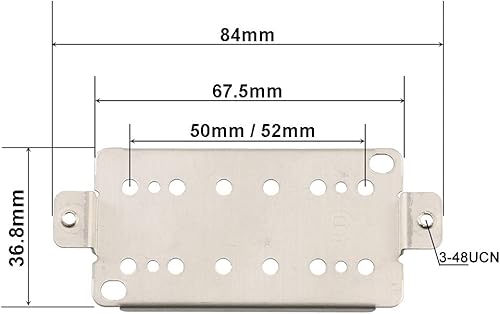 Miniatura 5 de 2 piezas niquelado Humbucker guitarra Pickup marco base 502.047 in patas cortas