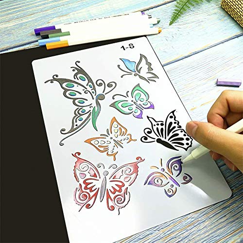 12 PCS Drawing Painting Stencils, Craft Stencils Reusable Graphic Stencils Plastic Stencils Shapes Laser Cut Painting Tile Stencil for Diary Scrapbook DIY Craft steampunk buy now online 12 PCS Drawing Painting Stencils, Craft Stencils Reusable Graphic Stencils Plastic Stencils Shapes Laser Cut Painting Tile Stencil for Diary Scrapbook DIY Craft steampunk buy now online