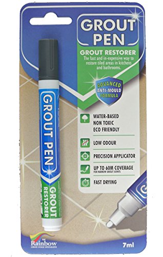 Grout Pen - Designed for restoring tile grout in bathrooms & kitchens (Dark Grey)