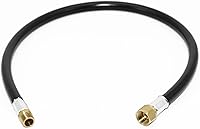 Vista 8 de Flame King Conjunto de manguera de plástico termoplástico de propano de 24 pulgadas, diámetro interior de 3/8 pulgadas, MPT de 3/8 pulgadas x brida