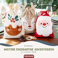 Papierdrachen Adventskalender 2026 - Wandkalender Beige Wintertiere – Ansicht 7