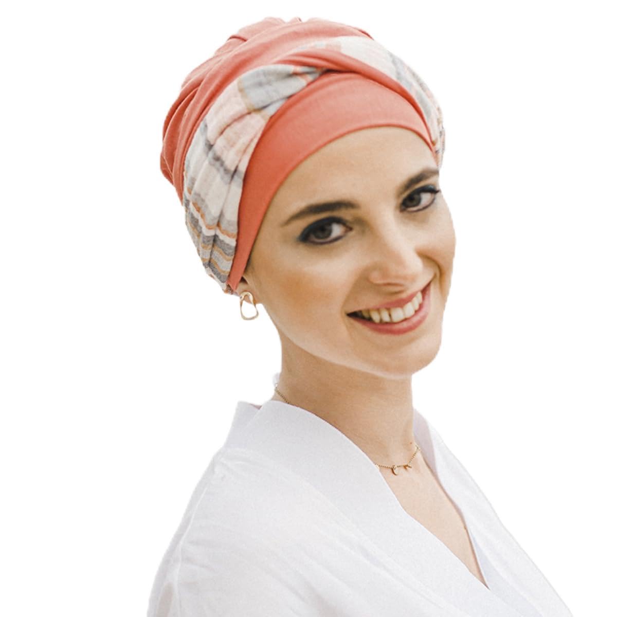 Turbante Oncologico CAREBELL In Tessuto Di Bambù – Modello Elegance, Leggero E Traspirante, Per Chemioterapia E Alopecia, Senza Cuciture