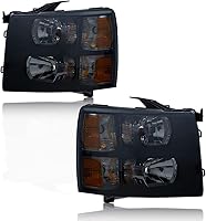 Vista 22 de PIT66 Conjunto de faros laterales izquierdos, compatible con Chevy Silverado 1500 2007-2013, Silverado 2500 3500 2007-2014 y HD Lente transparente