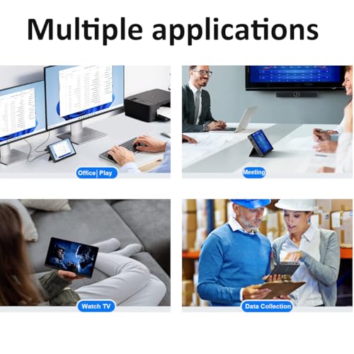 Mini PC Computer N200 (Upgrade N100) with Screen, Tablet Computer Win11 with LPDDR5 Onboard 16GB, 512GB SSD Wifi6 BT5.2 Battery 3400mAh, Portable PC 7 Inch Touchscreen with Fan - Thumbnail 6