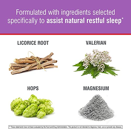 Swisse Sleep Valerian Root Capsules | Valerian Root Extract + Magnesium + Licorice + Hops | Melatonin Free Herbal Sleep Supplement | Helps Relieve Nervous Tension | 120 Tablets #TOP4