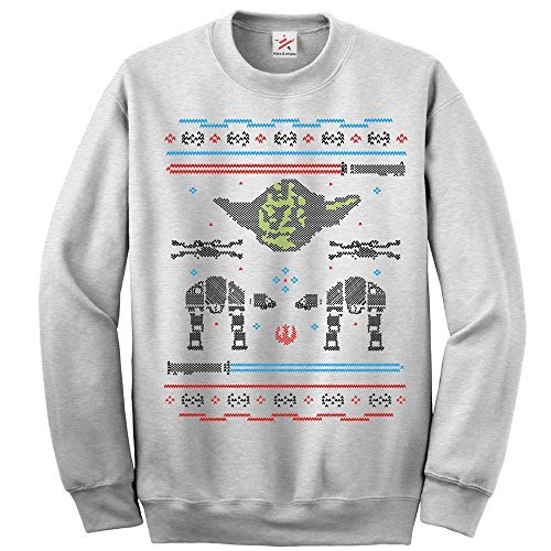 Christmas Yoda sweatshirt - Adults Jumpers- ASH X LARGE