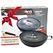 Ceramic 13" Wok with Natural Nonstick Coating, Lid Included - By DaTerra Cucina