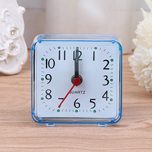 Haiki Reloj despertador cuadrado para mesa de escritorio para relojes de tiempo para el hogar, dormitorio, sala de libros, decoración de escritorio - imagen 5