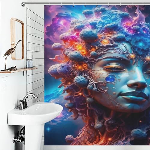 Rideau de douche tissu lavable imperméable baignoire 183x183cm - 6