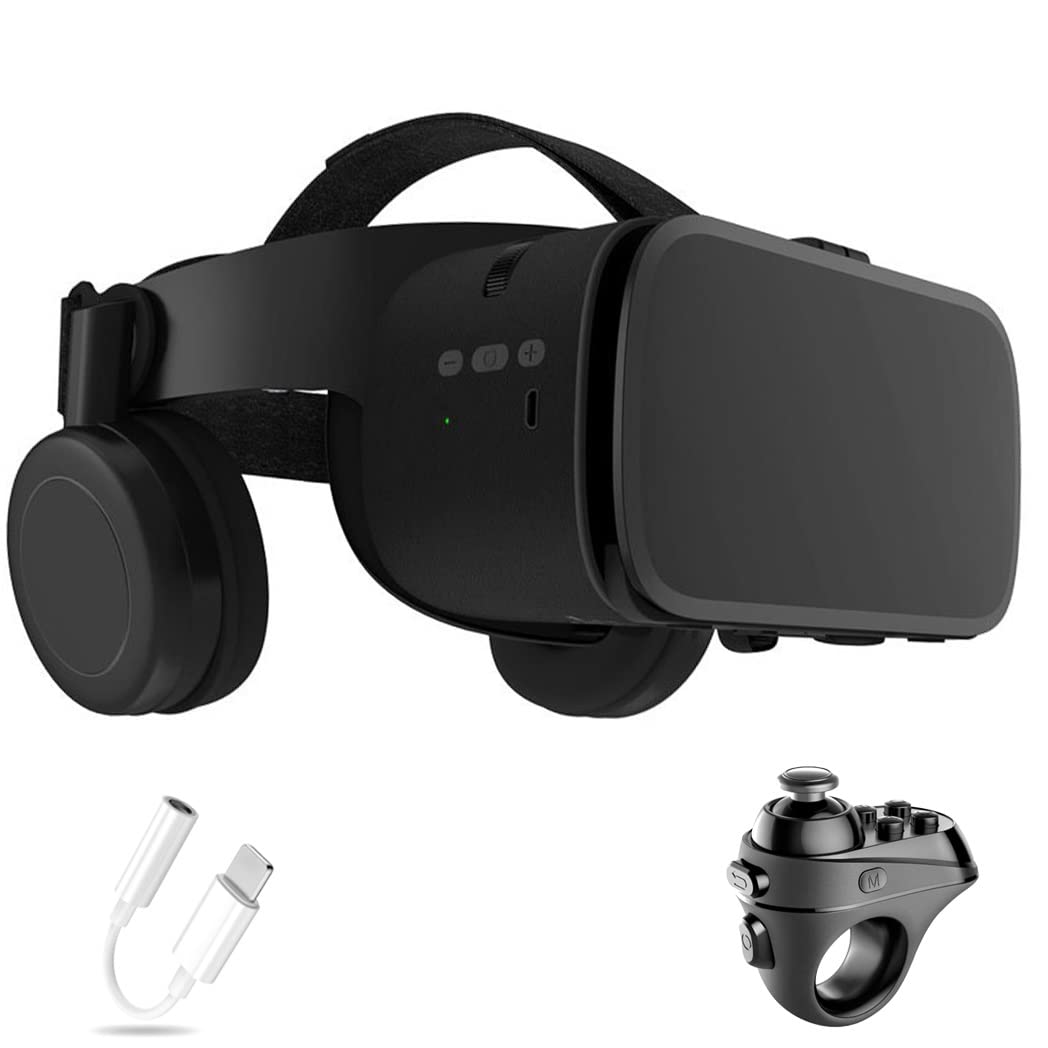 Okulary 3D, Virtual Reality, zestaw słuchawkowy, ochrona oczu, okulary VR do filmów 3D i gier, kontroler Bluetooth do iPhone 13 Pro Max/13 Pro/13/12/11, do Samsung Galaxy S21, Huawei, X. iaomi-Seria nie