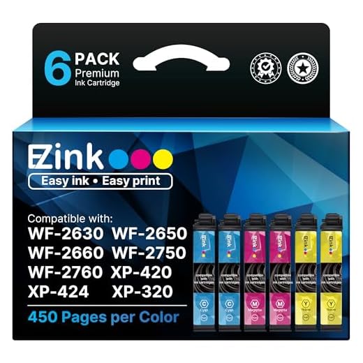 E-Z Ink (TM Remanufactured Ink Cartridge Replacement for Epson 220 XL 220XL T220XL to use with WF-2760 WF-2750 WF-2630 WF-2650 WF-2660 XP-320 XP-420 XP-424 (2 Cyan, 2 Magenta, 2 Yellow, 6 Pack)