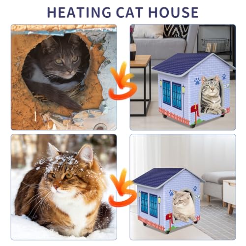 Aupetek AP-S-BL Heated Cat Houses For Indoor/Outdoor Cats thumb #6
