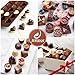 JOERSH 5PCS Silicone Chocolate Molds for Candy, Fat Bombs Snacks & Truffles, 9 Shapes 93 Cavities Candle Soap Wax Melts Mold (Square, Round, Heart, Star, Flower Shapes)
