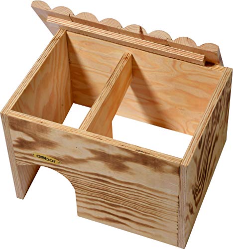 Egelhuis bouwpakket met labyrintheingang, egel-winterkwartier, 30,5 x 26,5 x 24 cm, grenen, gevlamd - Image 4