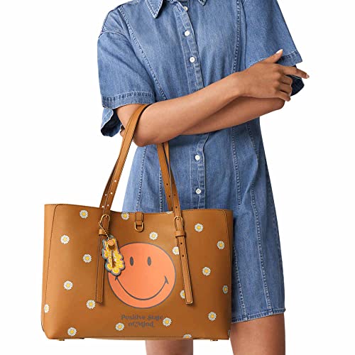 Fossil X Smiley Vegan cactus Sustainable Tote Amazon.in Bags