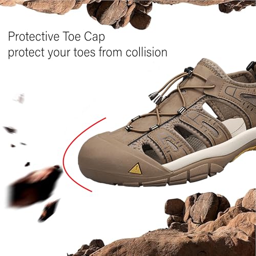 Mens Hiking Sports Sandals Closed Toe Outdoor Casual Beach Shoes Non-slip Water Shoes Lightweight Comfortable2