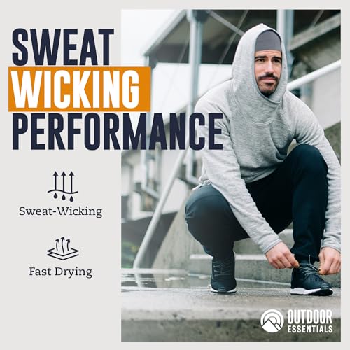 Image of OutdoorEssentials Skull Cap Helmet Liner for Men - Winter Beanie Hat for Running, Skiing, Cycling - Ultimate Thermal Retention & Performance Moisture Wicking - Fits Under Helmets