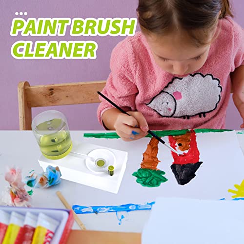 Brush Rinser, Brush Rinser Painting, Paint Brush Rinser With Drain, Brish Rinser, Paint Brush Rinser For Acrylic, Paint Brush Cleaner Art Supplies, Running Water Cycle Paintbrush Rinser #TOP1