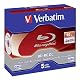 Verbatim BD-RE DL 50GB 2X 5er Jewelcase, 43760, Weiß