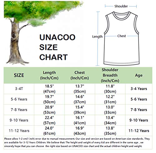 Unacoo Kids Boys 2 Packs Active Tanktops Crewneck Sleeveless Undershirts Athletic Base Layers(Solid Black+Solid Grey, S(5-6T)) #TOP5