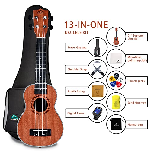 EASTROCK Ukulélé soprano pour débutant en bois de sapele de 21″ avec sac épais, accordeur, sangle, corde de carbone, chiffon de nettoyage - Les Beatles, Paul McCartney, John Lennon, RIngo Starr, George Harrison EASTROCK Ukulélé soprano pour débutant en bois de sapele de 21" avec sac épais, accordeur, sangle, corde de carbone, chiffon de nettoyage – Image 3